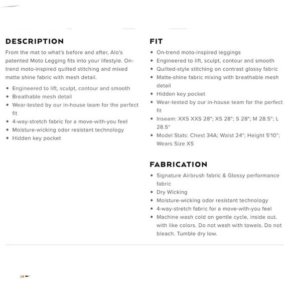 Alo Yoga Moto Leggings Bright Blue Women's - Picture 9 of 9